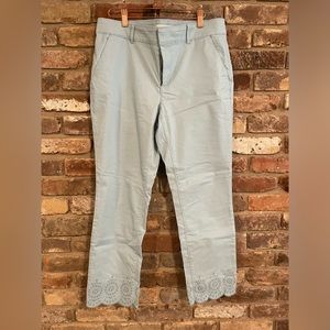LOFT Crop Eyelet Pant Sz 10